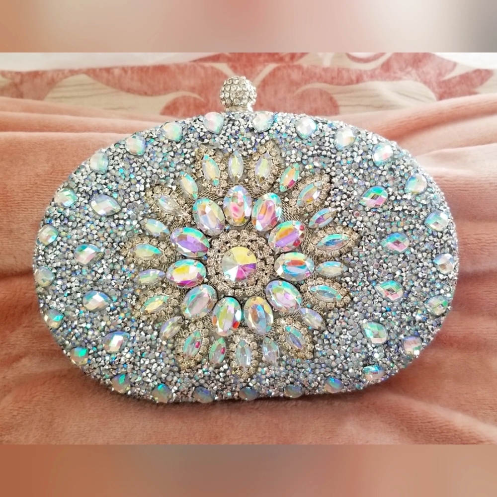 Crystal Aurora Borialis Clutch